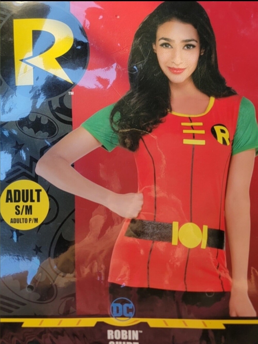 DC Comics Robin Costume Shirt - Women/girls  Size S/M For ages 14 +